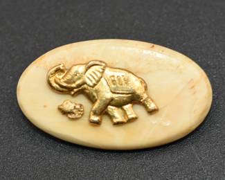 vintage elephant brooch-GOP