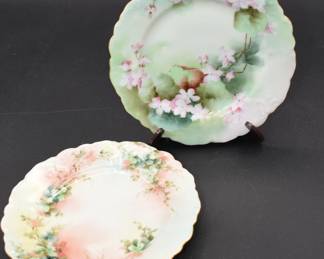 pair of vintage Royal O & E G Austria mini plates