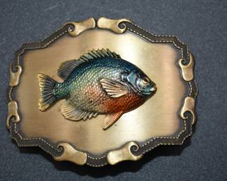 1977 or 1978 Raintree Buckley 3d fish belt buckle