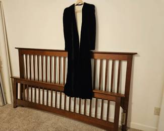 King Bed and Gorgeous Vintage Velvet Coat