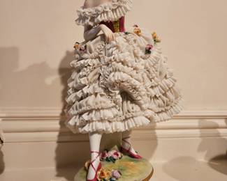 Volkstedt Porcelain Dresden Lace 12 in tall