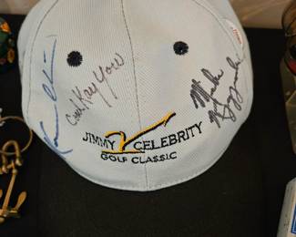 Hat Signed by Coach K, Kay Yow, Kevin Costner, and someone I couldn't figure out