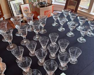 Hawkes crystal stemware