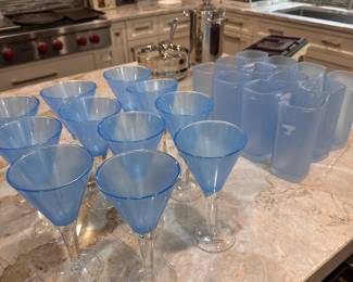 Plastic stemware and tumblers
