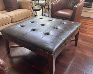Bonded leather ottoman/ cocktail table