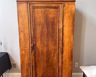Faux bamboo armoire