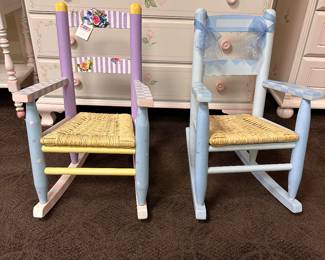 Painted children’ s rockers