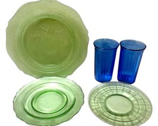 Depression Glass Plates Glasses