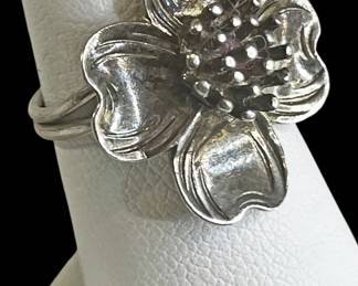 Sterling Silver Flower Ring