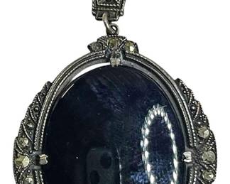 Sterling Silver Pendant With Banded Agate