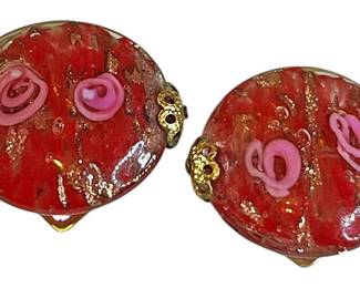MuranoStyle Art Glass Earrings
