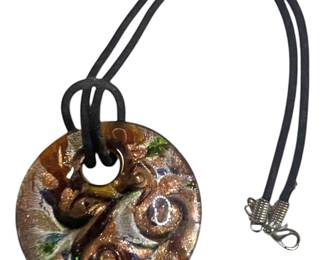 Artisan Dichroic Multi Color Glass Pendant