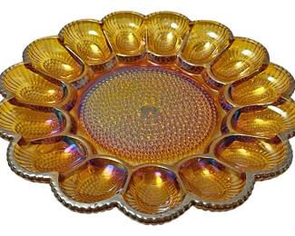 Indiana Glass Iridescent Deviled Egg Tray