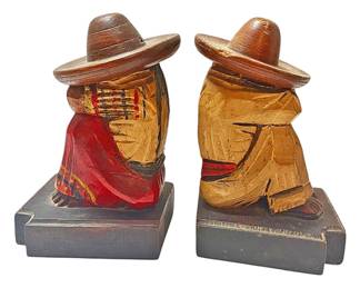 Signed Mexican Folk Art Bookends