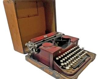 Royal Burgundy Portable Typewriter