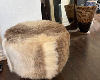 Furry foot stool