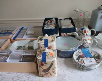 glasses,  canisters, decor