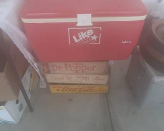 soda  wood  cases  and  cooler