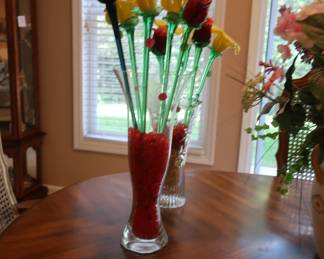 assorted  glass  flowers