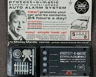 RARE MICKEY MANTLE VINTAGE ALARM SYSTEM.