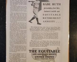 VINTAGE BABE RUTH ADVERTIESMENT