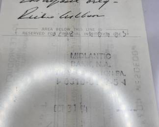 RICHIE ASHBURN SIGNED CHECK