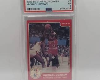 MICHAEL JORDAN 1985 ALL-ROOKIE STAR CO. CARD. RARE