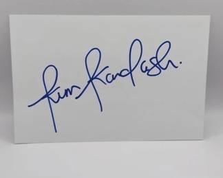 KIM KARDASHIAN SIGNED INDEX CARD