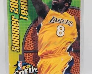 KOBE BRYANT AUTOGRAPHED 2001 SPRITE 6X4 CARD. UPPER DECK CERTIFIED. VERY RARE