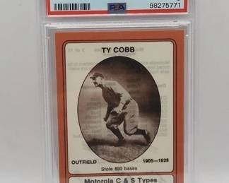 TY COBB PSA 9 1976 MOTOROLA . RARE HIGH GRADE