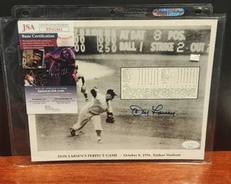 DAN LARSONS PERFECT GAME SIGNED 8x10 PHOTO