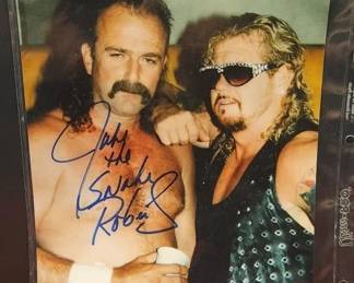 JAKE THE SNAKE ROBERTS SIGNED 8X10 PHOTO.