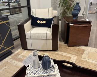 Ralph Lauren - Modern Metropolis Chair and Barnes Side Tables