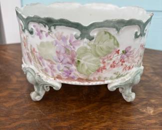 Limoges 4 claw foot planter from France