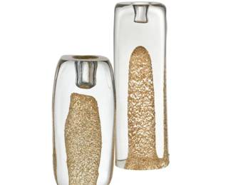 339 - 2 Sally Candleholders 9x3x3