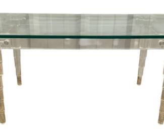 1763 - Chelsea House Acrlic & Glass Cocktail Table 17 x 41 x 18