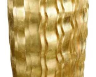 77 - Elk Signature Wave Vase - Large Gold 47x18x18