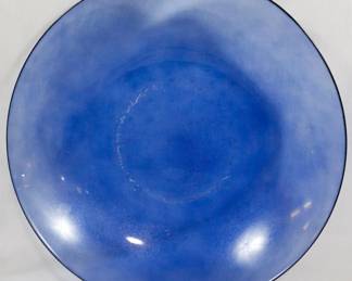 939 - Blue Glass Platter 15.5"