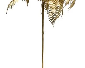 1874 - Gold Leaf Palm Tree Floor Lamp 69" Tall Consigned by wholesaler / distributor, untested, no warranties.
