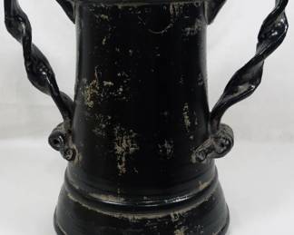 923 - Metal Handled Vase 13"