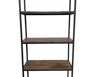 1890 - Wood & Metal 5 Tier Bookshelf 78 x 35 x 15
