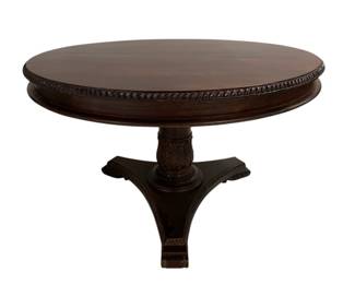 1624 - Chelsea House Acanthus Dining Table with glass top 30 x 46