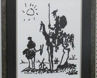 9006 - DON QUIXOTE SERIGRAPH BY PABLO PICASSO 23 X 27