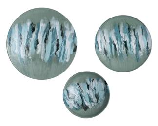325 - Set of 3 Spindrift Dimensional Wall Art 23x23x4