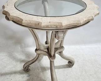 4164 - Butler Specialty Glass Top Table 35 x 36
