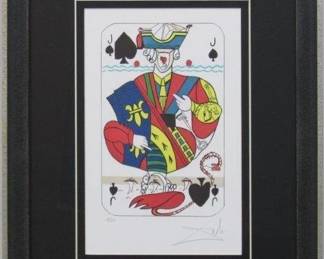 9032 - JACK OF SPADES PRINT BY SALVADOR DALI 15.5 X 20.5