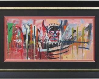 9061 - UNTITLED WARRIOR GICLEE BY BASQUIAT 30 X 19