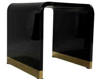 1578 - Chelsea House Waterfall Black Acrylic Table 18 x 17.5 x 18