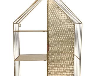 1885 - Hanging Metal Wall Shelf by Three Hands 29 x 20 x 6.5