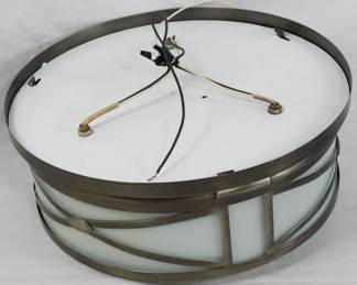 126x - Robert Abbey Flush Mount Fixture 6.5x15" retail $542 You are buying a used as-is electric/electronic item. We do not guarantee all components are present, and if it is not expressly stated, it is untested.